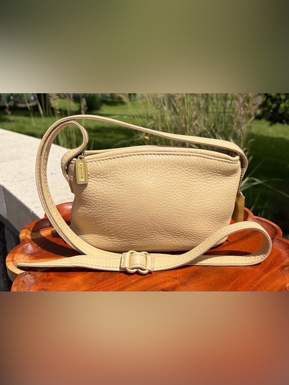 Vintage COACH Sonoma Small Zip Cream Leather Crossbody Bag 4918 EUC - Picture 15 of 17
